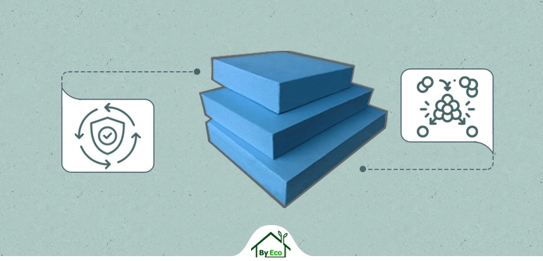 Extruded Polystyrene (XPS) insulation boards for durable and moisture-resistant floor insulation in the UK